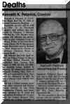 Obituary for Kenny Petznick - click for larger view