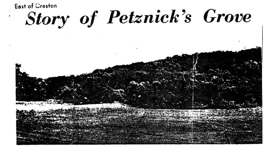 Petznick's Grove - East of Creston, Union County, Iowa - click for larger view